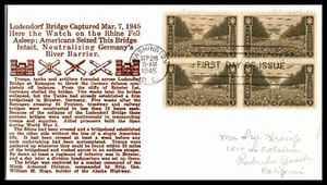 1945 U S Army 3c FDC Sc 934-39 with Crosby text thermograph cachet (02 - Picture 1 of 1
