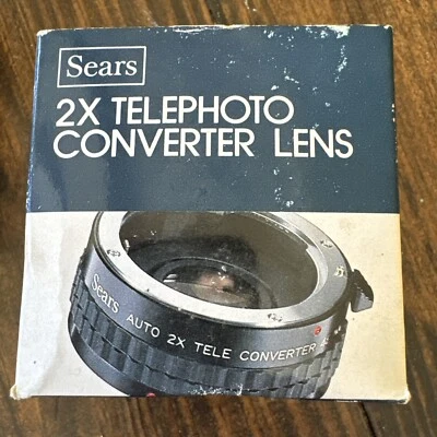 ***NEW*** VINTAGE Sears Auto 2X Telephoto Converter LENS 4E/MC - Image 1 of 4