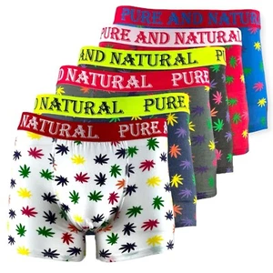 Pack of 6 Men Cotton Rich Leaf Boxer shorts Briefs Super Soft S M L XL 2XL - Picture 1 of 7