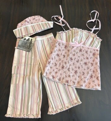 Розовый Trish Scully комплект: Flyaway Топ, ведро шляпа, с оборками брюки - Изображение 1 из 4