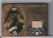 2001 DONRUSS CLASSICS #LL45 TONY GWYNN BAT SAN DIEGO PADRES HOF 2048