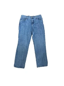Gloria Vanderbilt Amanda Jeans Womens Size 12P Stretch Straight Leg Blue Denim - Picture 1 of 7