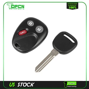 Remote Car Fob + Key For Chevrolet Avalanche 1500 5.3L 2003-2006 GMC Sierra 1500 - Picture 1 of 8