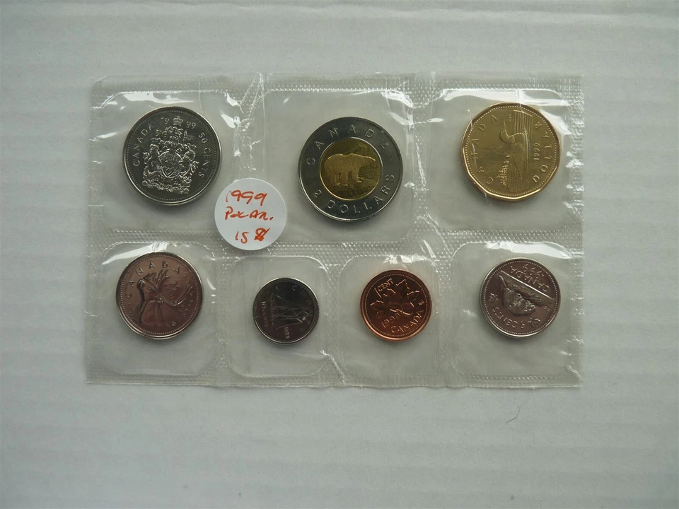 ORIGINAL 1999 CANADA SCEALE PL SET POLAR BEAR   ROYAL CANADA MINT - Image 1 of 1