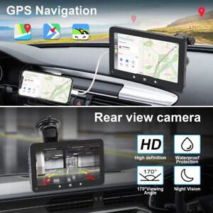 7" Portable Windscreen Mount Car Radio Stereo GPS Wireless Carplay Android Auto