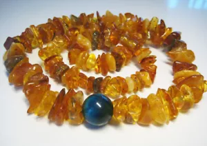 Genuine Massive Amber Beautiful Baltic Amber Necklace 46 gr 23 inches !!! - Picture 1 of 4