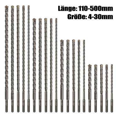 1x SDS plus Hammerbohrer Ø 4-30 mm Länge 110-500 mm Betonbohrer Steinbohrer - Bild 1 von 4