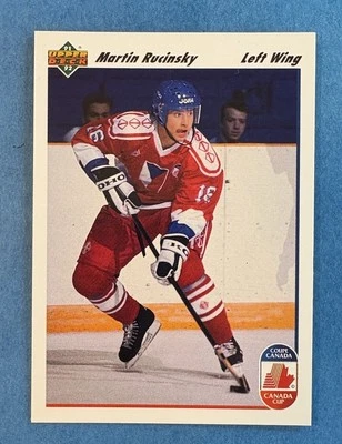 1991-92 Upper Deck #19 Martin Rucinsky Canada Cup Czech Republic Nordiques - Image 1 of 2