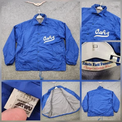 Vintage Ebbets Field Flannels Oakland Oaks Jacket Mens XL Bomber Windbreaker 90s - Image 1 of 4