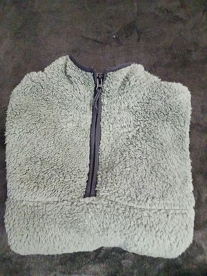 Без границ мужской 1/4 молнии высоты ворса флисовый пуловер размер 3xl 54 56 новый с Ярлыками оливковый... - Изображение 1 из 4