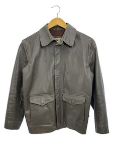 Leather Jacket/Blouson/34/Leather/Brw/Plain 2918 - Picture 1 of 9