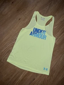 Under Armour Tank Top Youth Size Large Age 14-16 Fluorescent Neon Yellow/Green - Picture 1 of 7