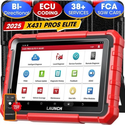 2025 Newest LAUNCH X431 Pro Elite V+ Bidirectional Car Diagnostic Scanner Coding - Image 1 of 4