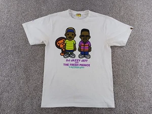 A Bathing Ape Small Fresh Prince DJ Jazzy Jeff Mens Short Sleeve T-Shirt White - Picture 1 of 22