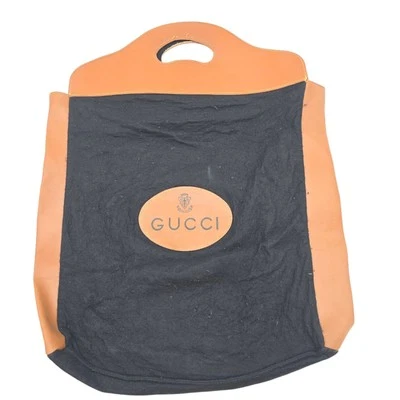 Bolso de Mano Gucci De Colección Cuero Fieltro Logo Shopper Zapato Polvo Años 70 - 80 Foto 1 de 4