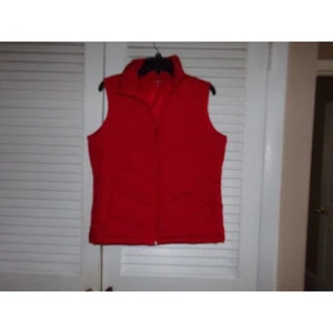 Lands' End women's red quilted vest Small Perfect Feather filled - Picture 1 of 4