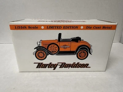 Liberty Harley Davidson 1929 Ford Modelo A Roadster 1/25 Diecast Bank NUEVO EN CAJA Foto 1 de 4