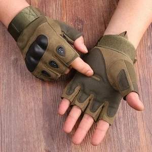 Tactical Fingerless Gloves for Men & Military Combat Shooting Half-Finger Gloves - Picture 1 of 14