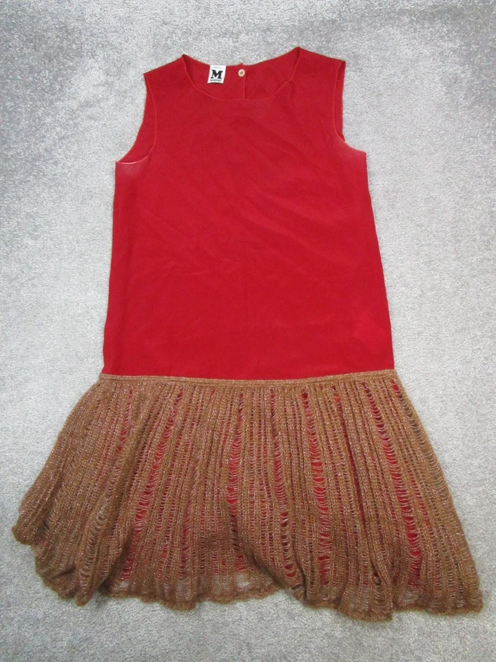 Missoni Dress Womens 10 Red Silk Blouson * - Image 1 of 4