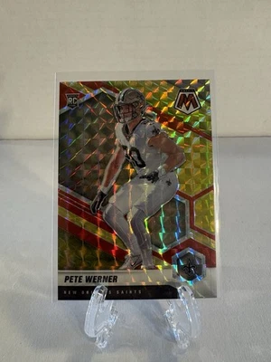 2021 Panini Mosaic - Rookies Pete Werner #367 Red & Yellow Mosaic Prizm /80 (Z) - Image 1 of 2