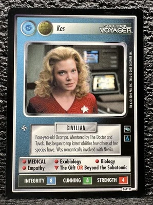 2001 Star Trek CCG Voyager VOY Federation Non-Aligned - 164*R Kes - Image 1 of 2