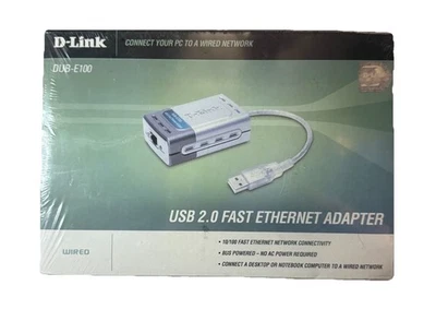 D-Link DUB-E100 USB 2.0 Fast Ethernet Adapter Sealed New Unused Wired - Image 1 of 2
