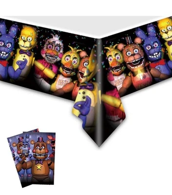 Capa de mesa descartável festa de aniversário Five Nights At Freddie. 70x42. Novo - Imagem 1 de 4