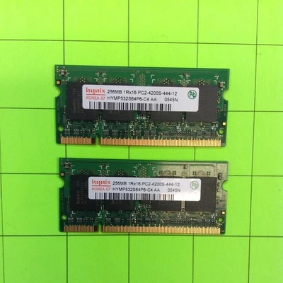 Set of (2) Hynix HYMP532S64P6-C4-AA 256MB DDR2-533 (PC2-4200) RAM (512MB Total - Image 1 of 2