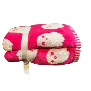 Halloween Caro Home Trendy Pink Ghost Hand Towels Set Striped Home Decor Holiday - Picture 1 of 4