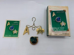 Vintage 2004 Hallmark Keepsake Ornament Star Trek Insignias Miniature Set Of 3 - Picture 1 of 15