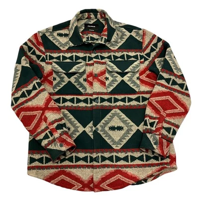 Pull & Bear Over Shirt Aztec Pattern Mens Medium Relaxed Fit Long Sleeve - Image 1 of 4