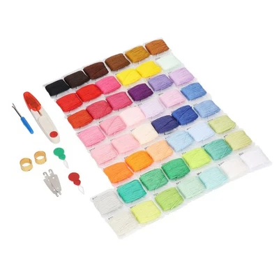 Multi Color Embroidery Floss Embroidery Threads 50 Colors Cross Stitch Thread - Image 1 of 4