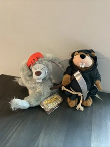 Meanies Series 3 Lot Of 2 Funny Plush Beanies w/ Tags 90s - Picture 1 of 6