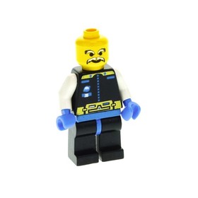 1x Lego Minifigure Space Ice Planet Chef Commander Cold/Bear Black 1704 sp019
