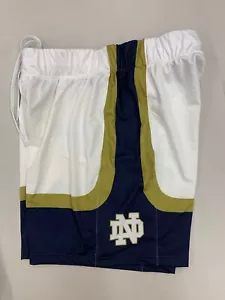 Under Armour Notre Dame Irish Basketball Short Women's Small White Navy Blue - Picture 1 of 3