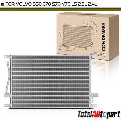 A/C Air Conditioning Condenser w/ Bracket for Volvo 850 C70 S70 V70 2.3L 2.4L Foto 1 de 4