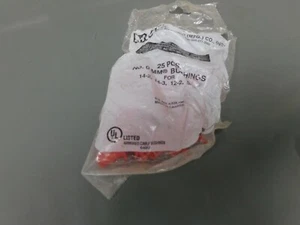 New MM Plastic 25 pcs No. 0 MM Red Bushings For 14-2, 14-3, 12-2, 5/16" - Picture 1 of 2