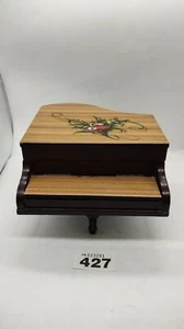 Japanese Black Lacquered Piano Music Box Jewelry Box Spares or Repairs, Vintage - Picture 1 of 12