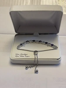 Sterling Silver Amethyst & Lab-Created White Sapphire Bolo Bracelet Kohl’s - Picture 1 of 3