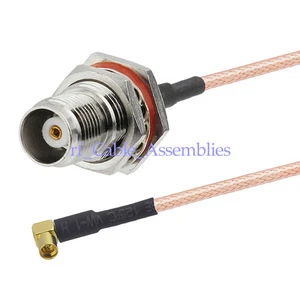 Cable coleta puente RA hembra mamparo TNC Jack a MMCX RG316 15 cm para inalámbrico - Imagen 1 de 4