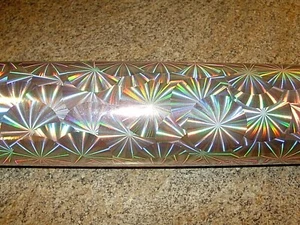 12" x 12" One Sheet SILVER PINWHEELS Holographic Adhesive Vinyl 17 Colors - Picture 1 of 1