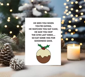 Divertida Tarjeta de Navidad Gimnasio Goer Mejor Amigo Tarjeta grosera BCR349 - Imagen 1 de 3