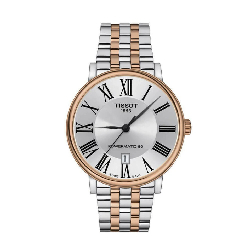 Tissot Orologio Uomo Carson Powermatic 80 automatico 40mm acciaio PVD Oro Rosa T