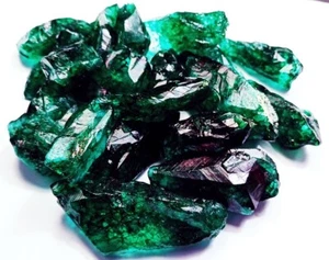 Natural Emerald Rough Loose Gemstone 40 To 50 Ct Earth Mined Rough Certified - Picture 1 of 7