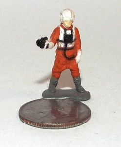 Very Small Micro Machine Star Wars Rebel Pilot in Orange Flight Suit weapon #1 - Picture 1 of 2