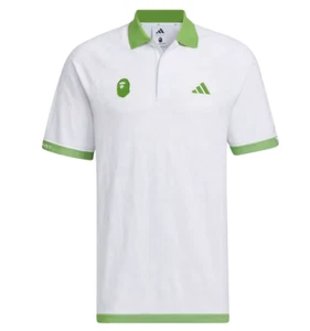 BAPE x adidas Golf Relaxed Fit Polo Weiß T-Shirt Hype Kleidung Selten Rarität - Bild 1 von 6