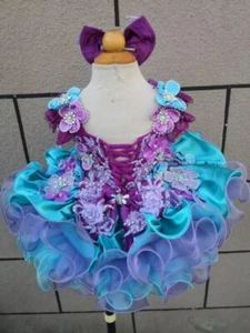 Jenniferwu Girls Tulle Flower Princess Wedding Party Handmade Beaded Dress 5T - Picture 1 of 4