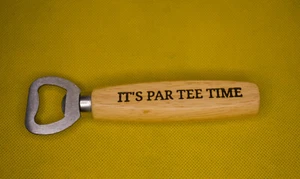 Personalized BOTTLE OPENER Wood Wine Top Cutter Wedding Bartender Groomsmen Gift - Picture 1 of 4