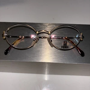 New Vintage Fendi Eyeglasses F64 Fendi Eyeglasses C Plum 48-18mm Made in Italy - Picture 1 of 3