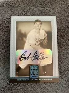 2005 BOB FELLER DONRUSS GREATS AUTOGRAPH AUTO CARD